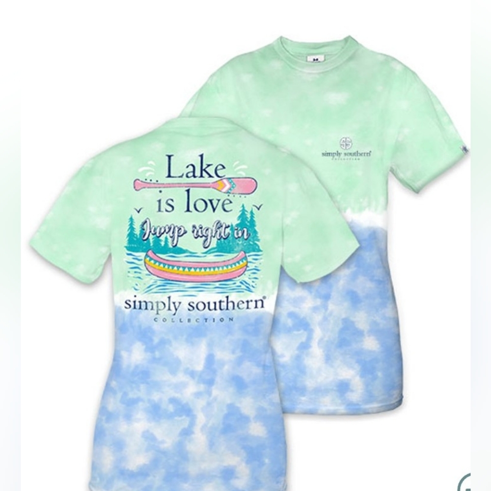 Simply Southern Mint and Sky Blue Tee